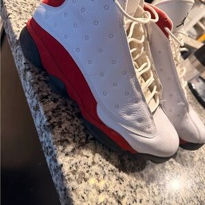 Jordan Athletic Shoes White and Red